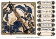 8x8 Navy & Gold Musical Elegance Quick Card Front with Sentiments
