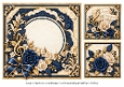 8x8 Navy & Gold Elegance Blank Insert 