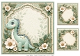 8x8 Dinosaur Delight Blank Inserts