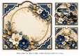 8x8 Classic Blue Vintage Blank Inserts
