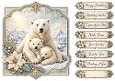 8x8 Arctic Polar Bear - Quick Card Front with Sentiments