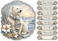 8x8 Elegant Arctic Polar Bear - Quick Card Front with Sentiments
