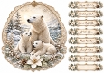 8x8 Ornate Polar Bear - Quick Card Front with Sentiments