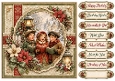 8x8 Vintage Christmas Carolers - Quick Card Front with Sentiments