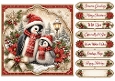 8x8 Vintage Penguin - Quick Card Front with Sentiments