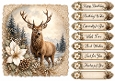 8x8 Vintage Winter Stag - Quick Card Front with Sentiments
