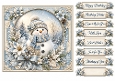 8x8 Winter Snowman - Quick Card Front with Sentiments