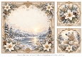 8x8 Ornate Polar Bear - Blank Insert