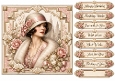 8X8 Art Deco Rose Quick Card Front with Sentiments