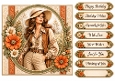 8X8 Autumn Boho Quick Card Front with Sentiments