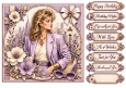 8X8 Lavender Glamour Quick Card Front with Sentiments