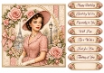 8X8 Parisian Rose Quick Card Front with Sentiments