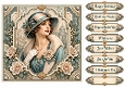 8X8 Vintage Art Deco Quick Card Front with Sentiments