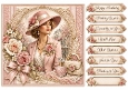 8X8 Vintage Blush Parisian Quick Card Front with Sentiments 