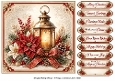 8x8 Elegant Christmas Lantern - Quick Card Front with Sentiments