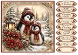 8x8 Snowy Penguins - Quick Card Front with Sentiments