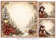8x8 Snowy Penguins - Blank Insert