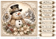 8x8 Vintage Snowman - Quick Card Front with Sentiments
