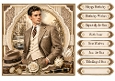 8x8 Vintage Sepia Man Quick Card Front with Sentiments & Gift Tags