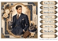 8x8 Vintage Gentleman Quick Card Front with Sentiments & Gift Tags