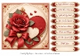 8x8 Vintage Valentine Quick Card Front with Sentiments