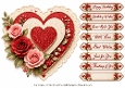 8x8 Romantic Hearts - Quick Card Front with Sentiments