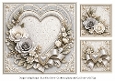 8x8 Silver Heart - Quick Card Front with Sentiments