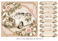 8x8 Vintage Wedding Car - Quick Card Front with Sentiments