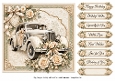 8x8 Vintage Rose Car - Quick Card Front with Sentiments