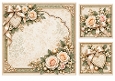 8x8 Vintage Rose Car - Blank Insert 