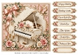 8x8 Vintage Piano - Quick Card Front with Sentiments