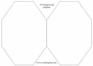 A5 Octogan Card Template