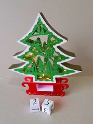 Christmas Tree Advent Calendar with lights