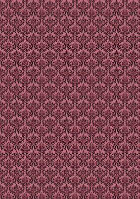 Black and Pink Vintage Swirls Backing