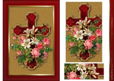 Cross & Flowers Card Front