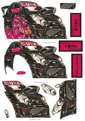 Girl Racer Decoupage