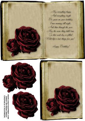 Birthday Book & Roses