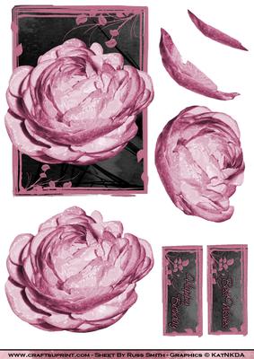 Pink Rose Decoupage