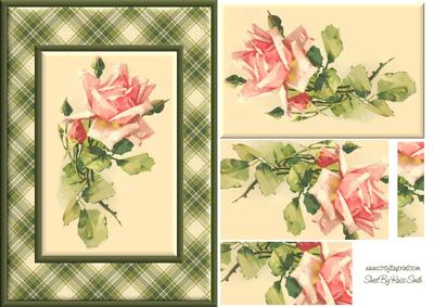 Pink Rose Quick Card with Pyramage