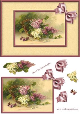 Purple & White Flowers Quick Card