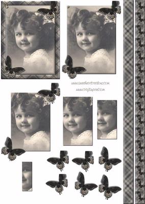 Vintage Girl Pyramage/decoupage