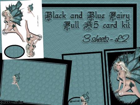 Black and Blue Fairy Card Kit