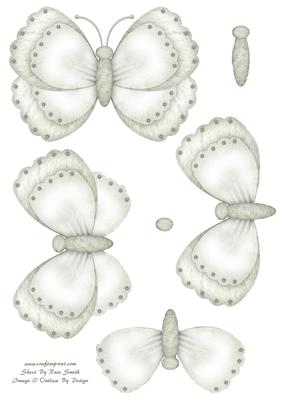 Green Butterfly Decoupage