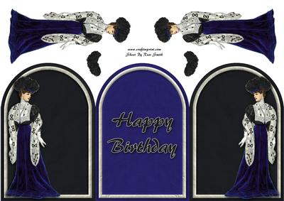 Birthday Lady Tri Fold