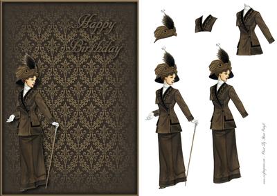 Lady in Brown Quick Card