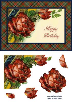Birthday Roses Quick Card