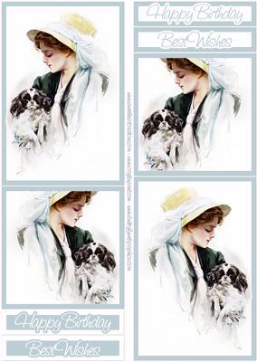 Elegant Lady in Blue Topper