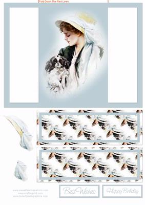 Elegant Lady in Blue Gatefold