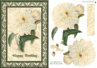 Cream Flower Quick Card