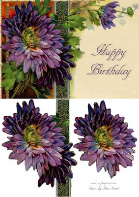 Purple Flower Quick Card